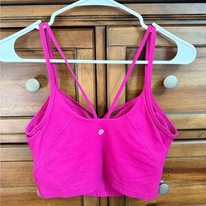 lululemon athletica Hot Pink Strappy Crop Top